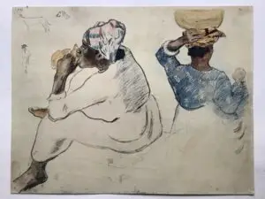 Pochoir, estampe, stencil, atelier jacomet, Gauguin, femmes maoris