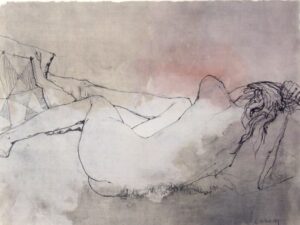 jansem, la femme, estampe pochoir, jacomet
